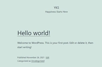 HostGator WordPress Website Frontend