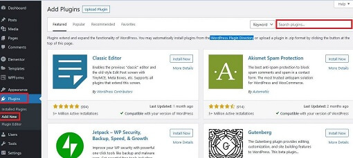 WordPress Plugin Add New