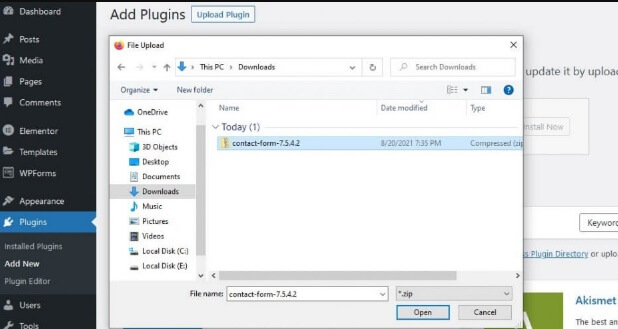 WordPress Plugin Select From Computer