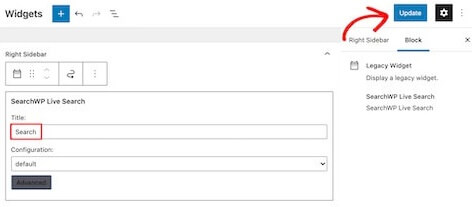 Save WPSearch Widget