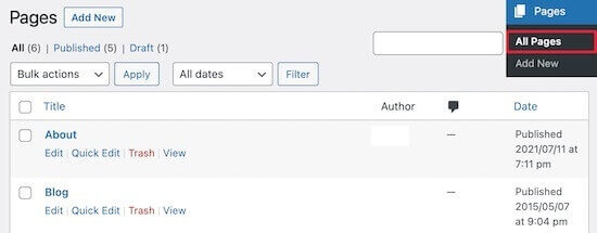 Select Pages To Add WPSearch