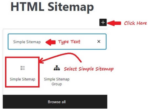 Select Simple Sitemap