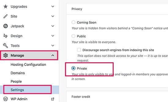Make Old Blog Private