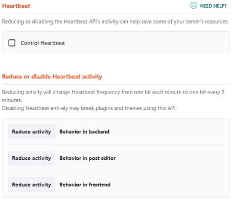 WP Rocket Heartbeat