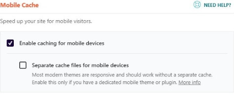 WP Rocket Mobile Cache