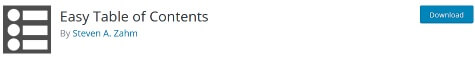 Easy Table Of Contents WordPress Plugin
